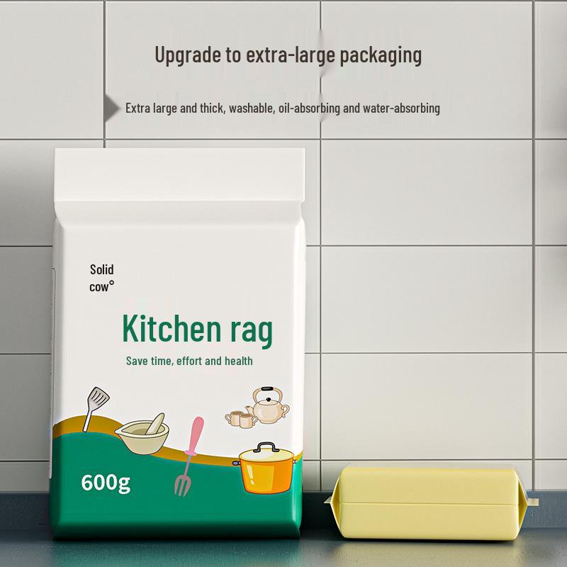 Enhanced Dual-Use Oil-Absorbing Dishcloth and Scouring Pad