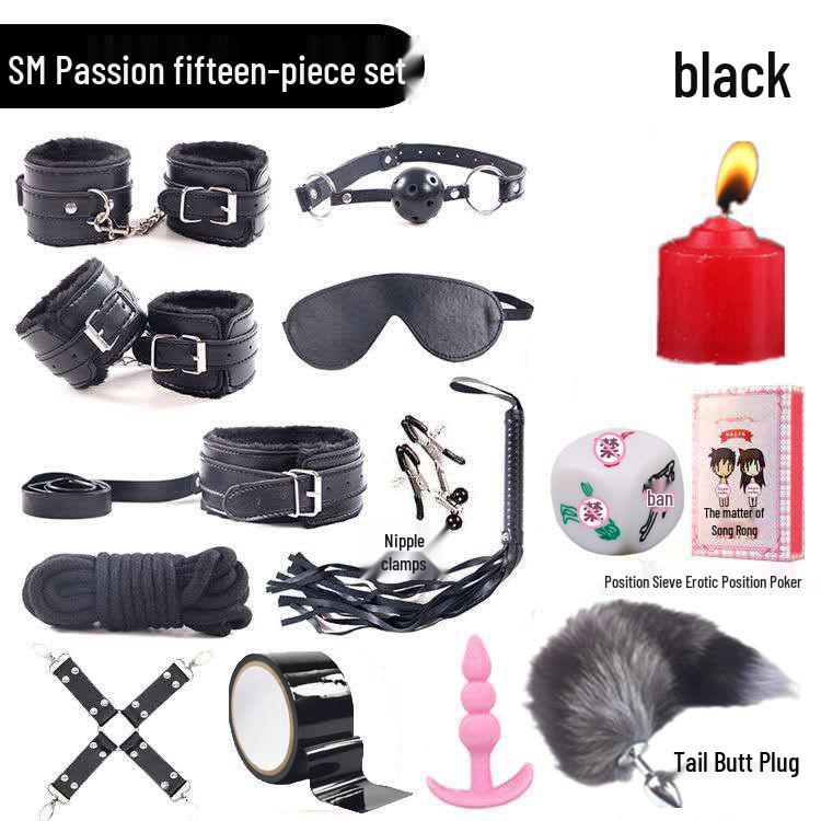 Kit Erotic SM pentru Adulți: Mască de ochi, Zăbală, Bici de piele și Corzi de legare