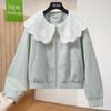 Women's Lace Doll Collar Patchwork Short Jacket