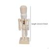 DIY Wooden Christmas Nutcracker Decoration Paintable Puppet Figurine for