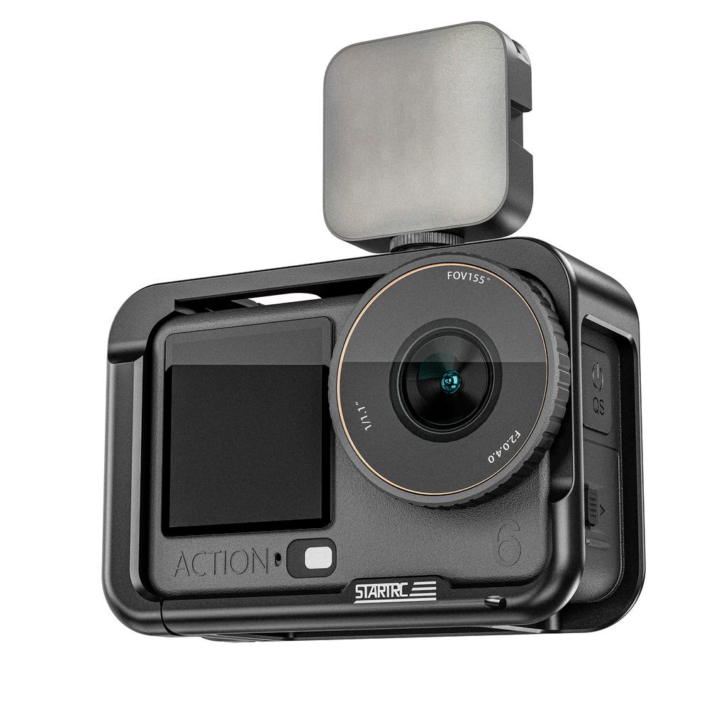 Metal Rabbit Cage for DJI Osmo Action 6 Magnetic Protective Frame with Cold Shoe Mount For DJI Osmo Action 6 Camera Accessories