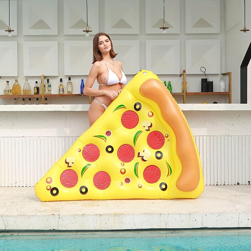 Felie de Pizza Gonflabilă Gigant, Colac de Piscină Amuzant, Jucărie pentru Petrecere la Piscină, Saltea de Vară pentru Piscină, Extra Mare