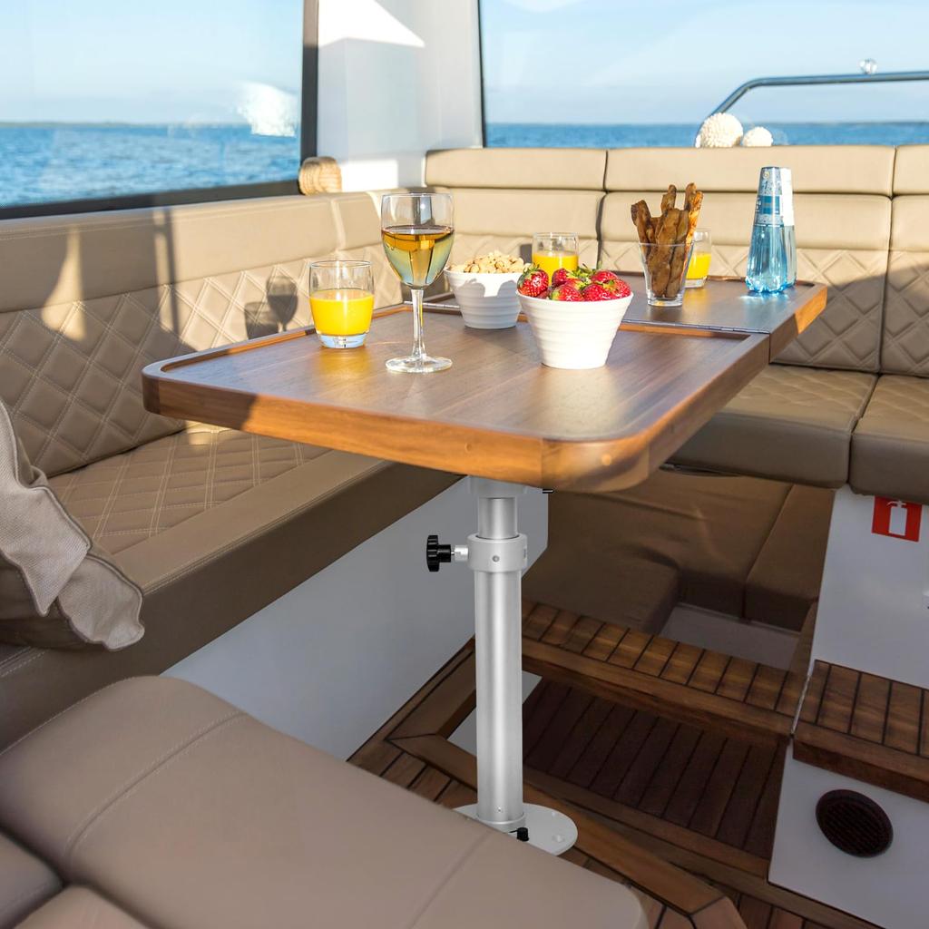 HWHongRV Adjustable Pedestal Marine Caravan Motorhome Table Pedestal Stand Base Height for RV Marine Boat 18-27.5