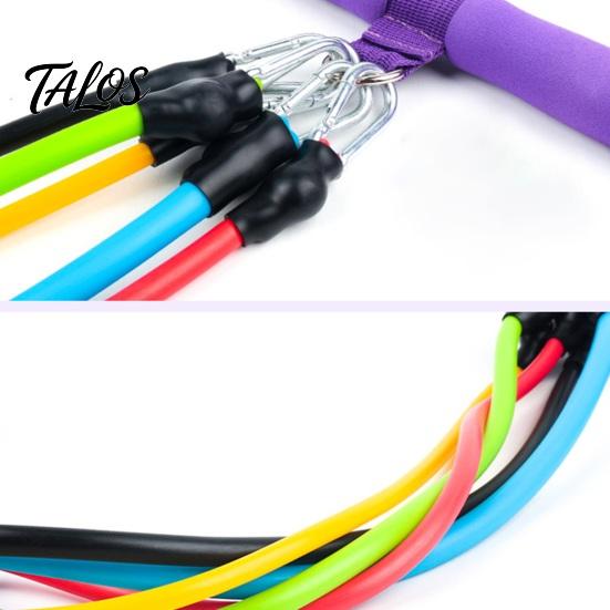 Core Strength Trainer Multifunction Tension Rope Elastic Yoga Pedal Puller Resistance Band with Non-Slip Handle Leg Stretching Home Fitness Equipment