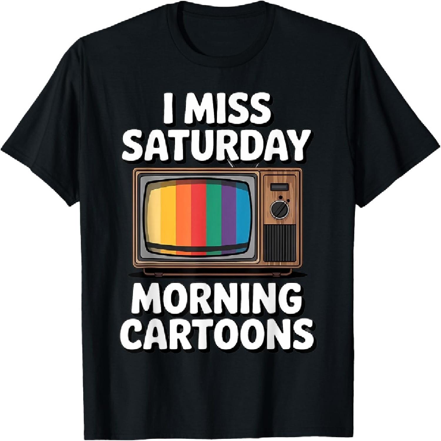 I Miss Saturday Morning Cartoons 80s Nostalgia T-Shirt XXXXXL разноцветный