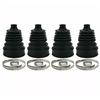 4Pcs Black Universal CV Boot Constant-Velocity Dust Cover Joint Boot Drive Shaft
