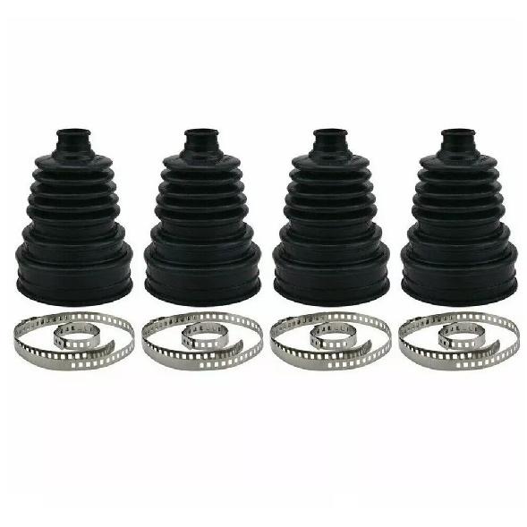 4Pcs Black Universal CV Boot Constant-Velocity Dust Cover Joint Boot Drive Shaft