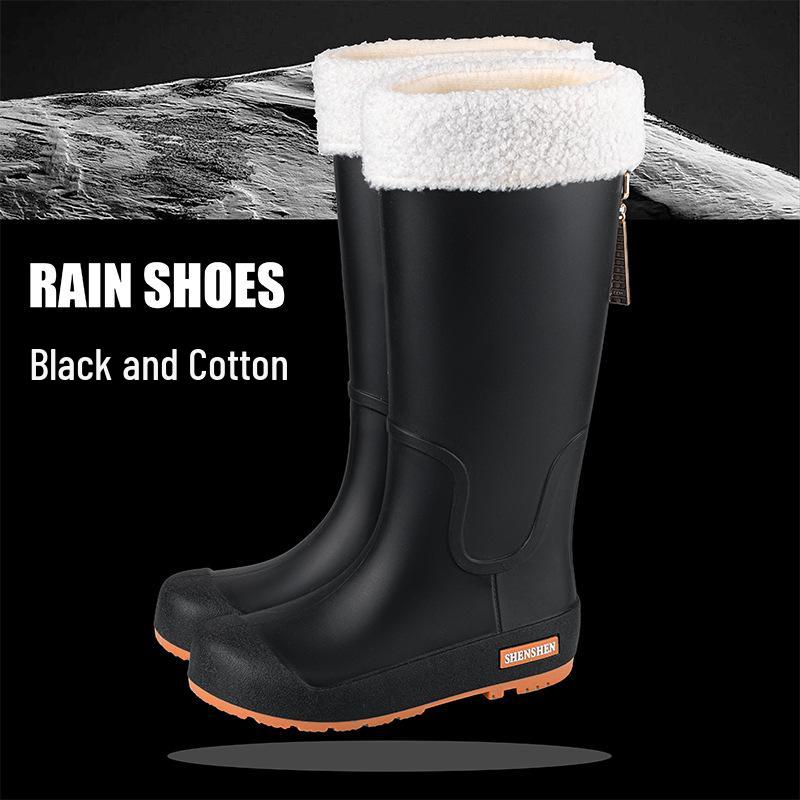 Korean Style Women's Fashion Waterproof Rain Boots - High Anti-Slip, Long Tube Outdoor Rubber Shoes