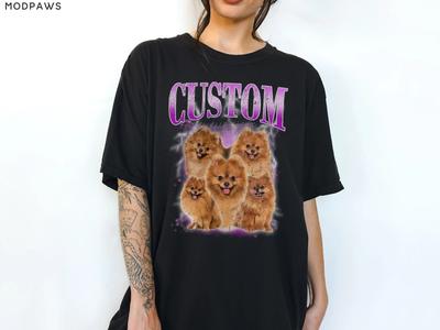 Vintage Pet Shirt Pet Photo  Name Custom Dog Shirt Personalized Shirt Custom T Shirts for HuUnisexs Cat Shirt 90s Tee