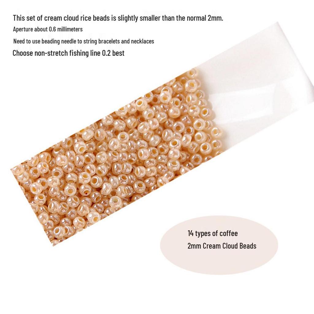 Imported 3A Quality 2mm Creamy Cloud Iridescent Seed Beads for DIY Jewelry Making