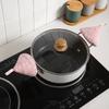 1Pc Triangle Pot Hat Non-Slip Stove Handle Mitt for Cast Iron Skillet Hanging Iron Pot Casserole Handle Protector Household Cooking Supplies