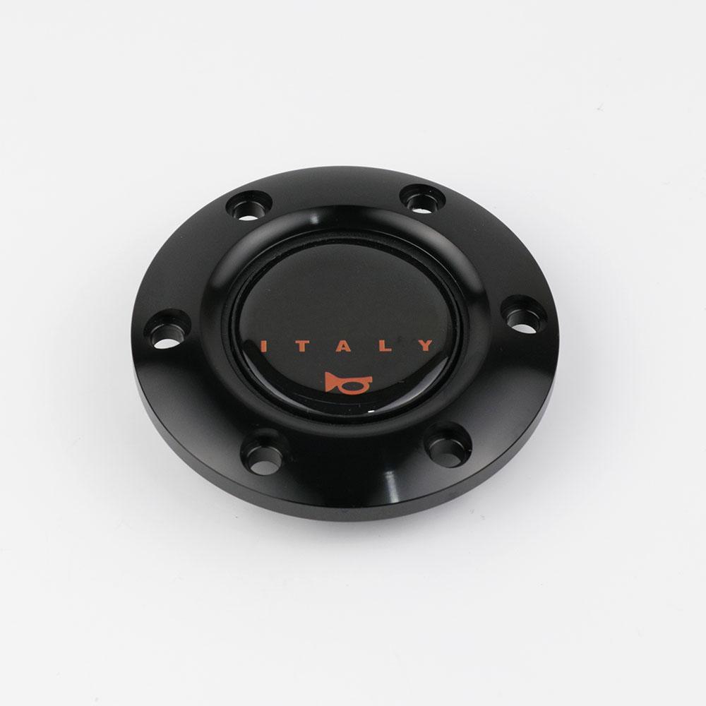 Car Styling Racing Steering Wheel Horn Button Speaker Control Cover + Aluminum Black/Red/Silver Edge