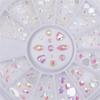 Colorful Water Dropped Elongated Manicure Decor DIY Tips Nail Art Rhinestone Glass Stone