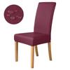 100% Waterproof PU Chair Cover Anti-dirty Leather Fabric Elastic Chair Covers Anti-Scratch Stretch Seat Case for Dining Room 1PC