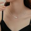 Natural Baroque Pearl Necklace Exquisite Design Irregular Bead Collarbone Chain Broken Silver Commuter Versatile Neck
