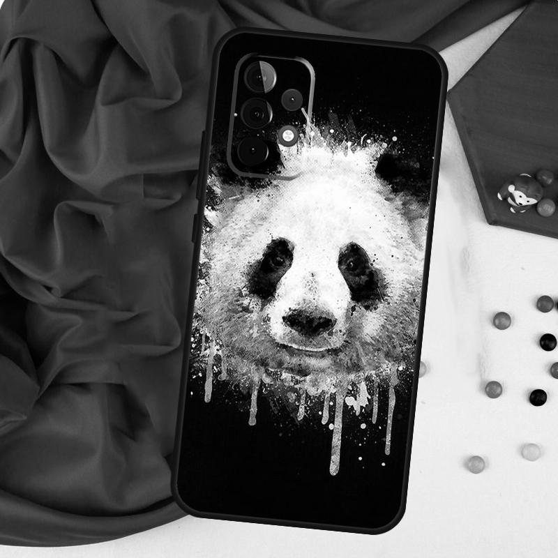 Cartoon Cute Panda Bear For Samsung Galaxy A15 A55 A53 A33 A35 A22 A32 A52 A54 A34 A14 A56 A36 A26 A16 A05 A06 Case