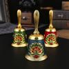 Alloy Hand Bell Dinner Bell Handicraft Engraved Peacock Hand Bell Loud and Clear Sound School Church Christmas BellAlloy Gift