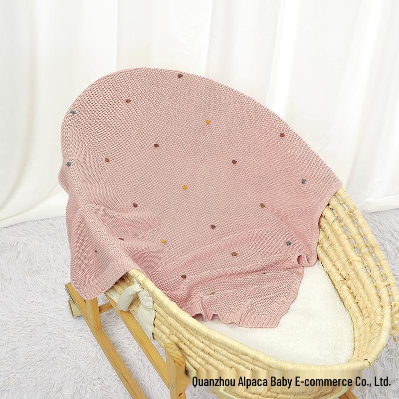 Hot-Selling Cotton Crochet Baby Swaddle & Stroller Blanket for Spring/Summer