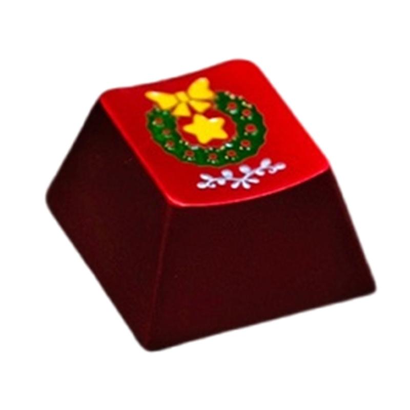 Original Profile Aluminium Alloy Metal Keycap with Colorful Christmas Theme for Keyboards Customization