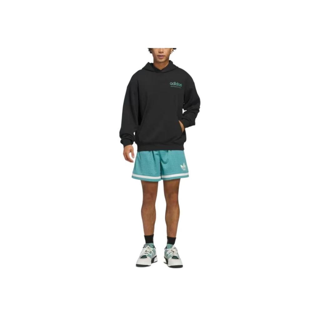 adidas Originals Locker Sitz Einfarbig Kapuzenpullover Langarm Unisex Sweatshirt Schwarz JY3653