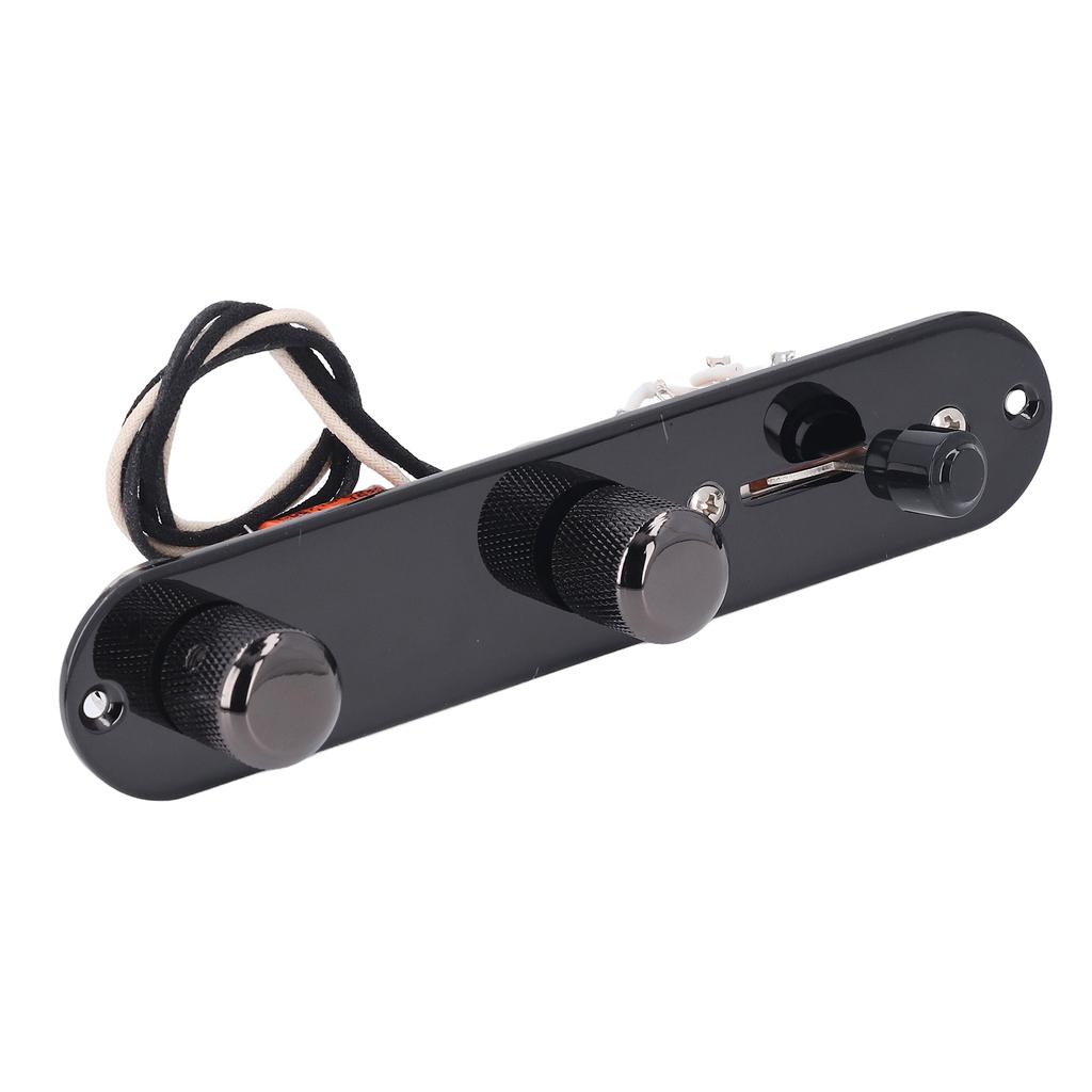 Loaded Guitar Control Plate Prewired 3 Way Blade Switch for Telecaster Electric Guitar Parts Black