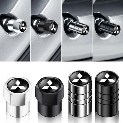 4pcs Car Wheel Air Valve Stem Cover Caps For Lancer EX 10 Lancer X Outlander ASX Colt Pajero Sport Car Accessories