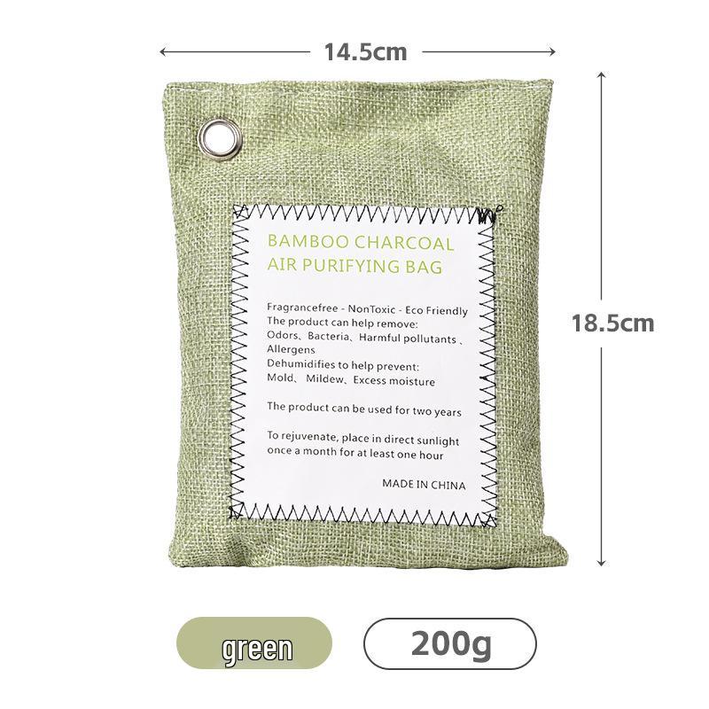 Exclusive Bamboo Charcoal Bag: 200g Activated Carbon for Car Odor and Formaldehyde Removal