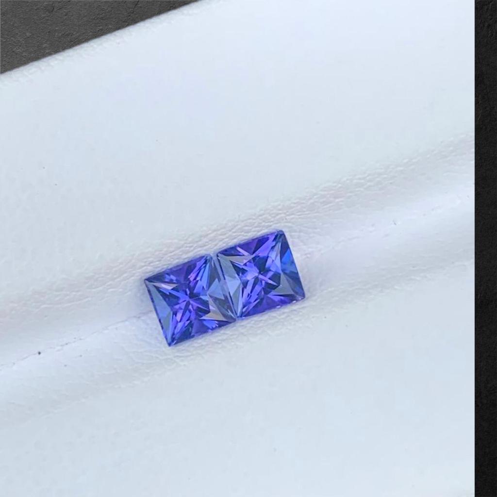 Square Cut Natural Tanzanite Gemstone Lot, AA+ Quality Tanzanite Gemstone.