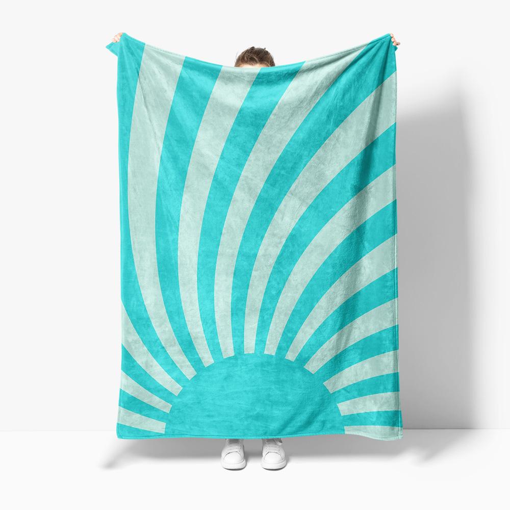 

Soft Fleece Blanket with Sun Design Kids Teens Bed Sofa Throw Blanket for Girls Boys Gift 130x150cm51x59in