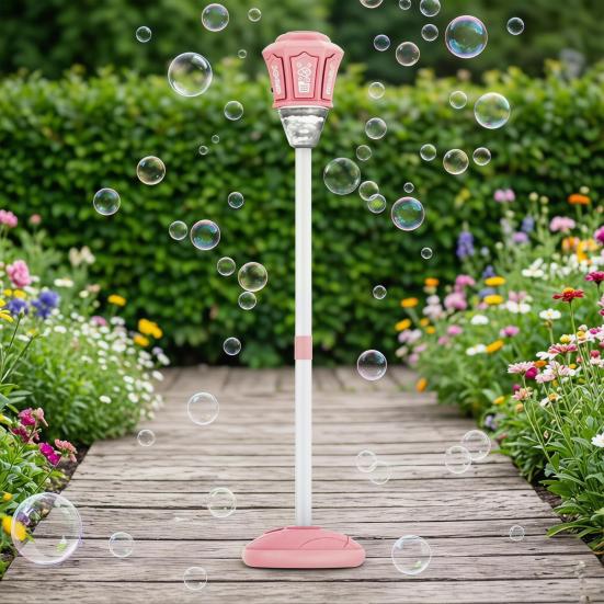 Automatic Bubble Machine Street Light Outdoor Bubble Blower with Lights And Music Adjustable Height Remote Control Bubble Maker for Parties Weddings