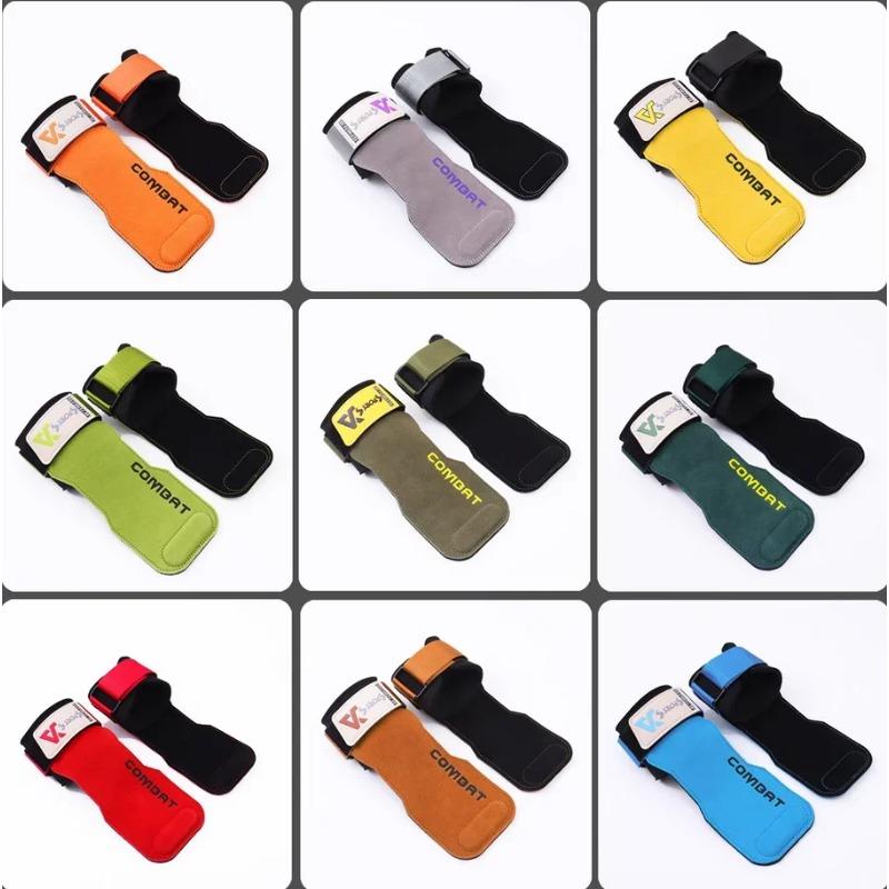 Guanti da Palestra in Pelle Trazioni Sollevamento Ginnastica Crossfit Cinghia Antiscivolo Supporto Protezione Palmo Cuscinetti Accessori Fitness