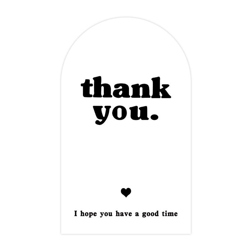 In-Stock Rectangular Thank You Stickers for Airplane Box Sealing, Gift Box Packaging, Decorative Coated Paper, Self-Adhesive.