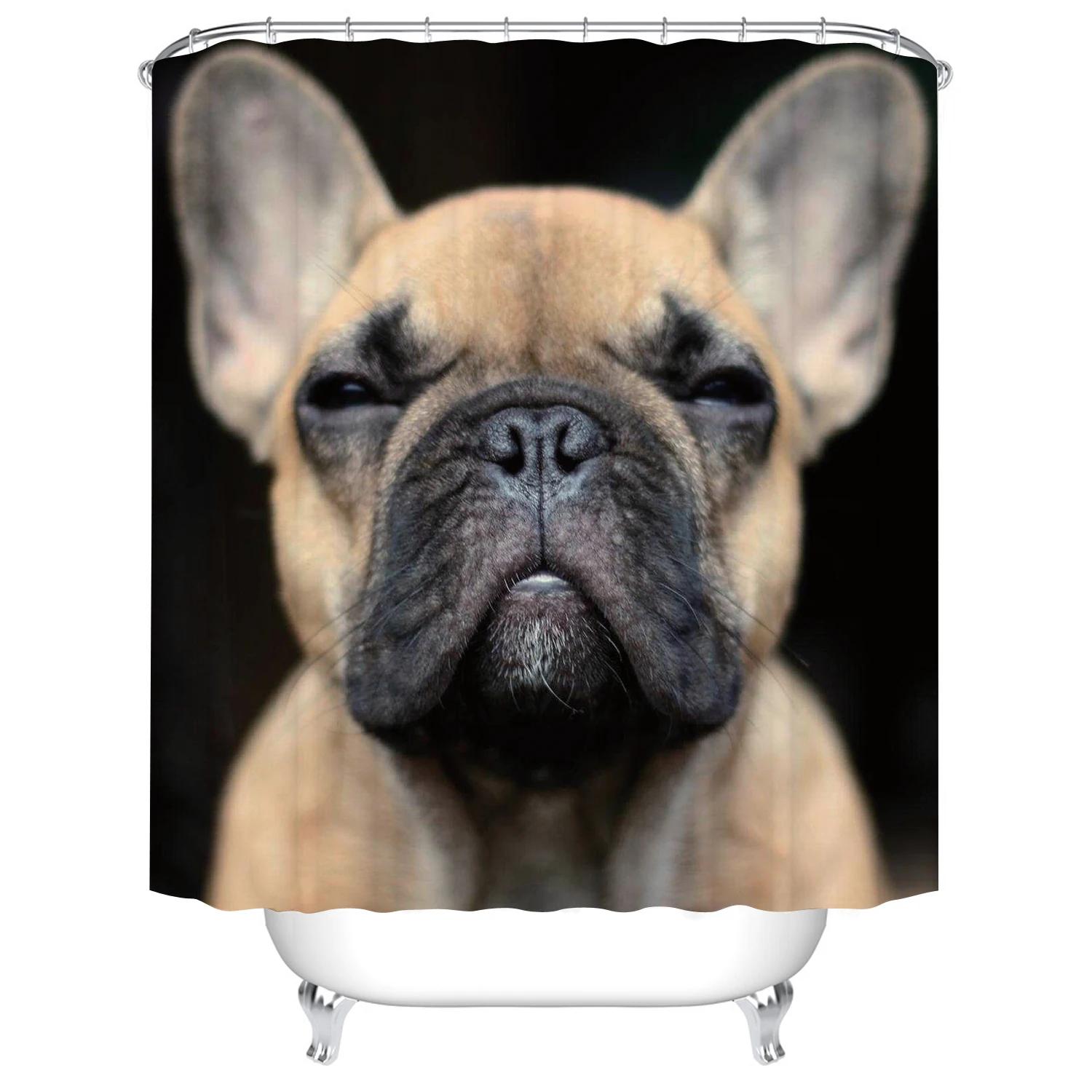

Animals Dog Pet Cat Horse Flamingo Bird Shower Curtain Bathroom Curtain Frabic Waterproof Polyester With Hooks W60H190(CM)-1 Pcs