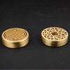 Brass Window Carving Incense Burner, Creative Incense Holder, Household Incense Stick & Coil Burner With Multiple Holes, Hollow Incense Base,