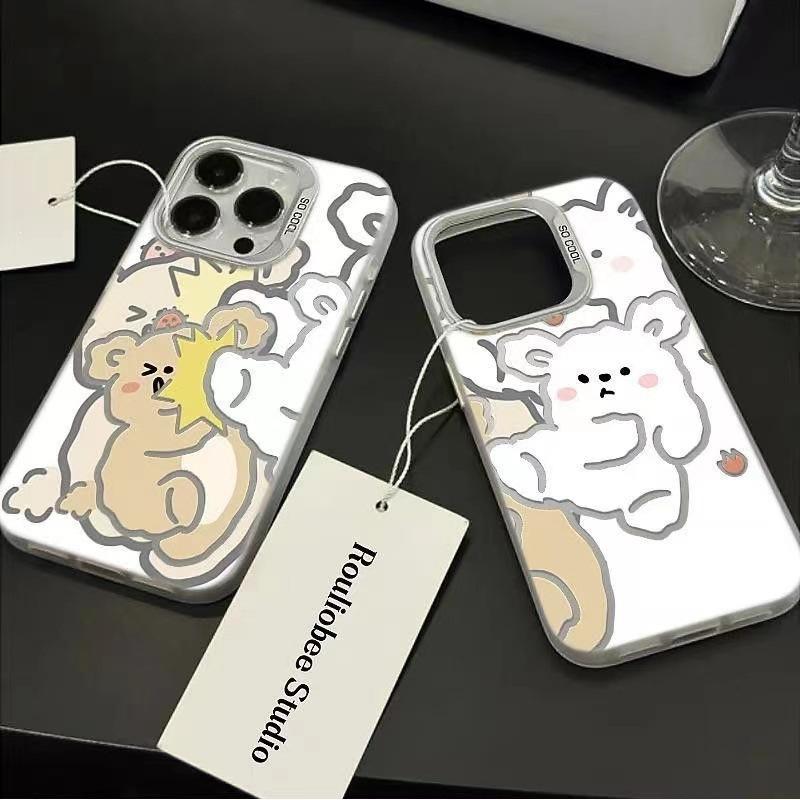 Funny Puppy Applies To Apple 16plus Mobile Phone Case iPhone16promax Couple 13 Anti-drop 14 Niche 15