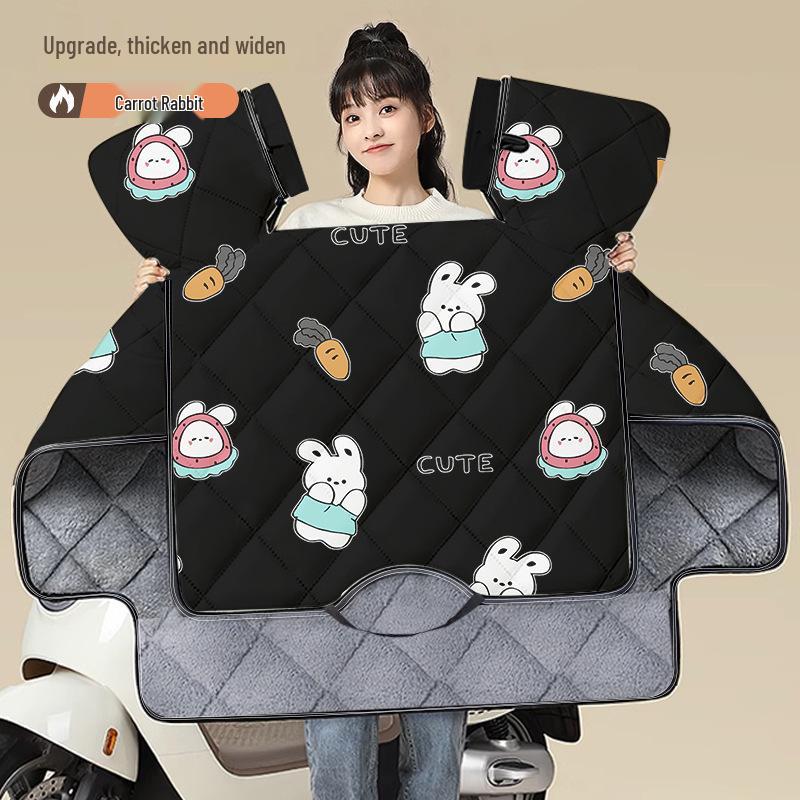 Universal Waterproof and Coldproof Plush Windshield Cover for Electric Vehicles