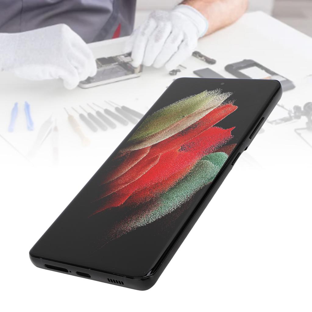 Phone Screen Replacement 6.8 Inch 3D Sensitive Touch with Fingerprint Frame Repair Tools Phone Digitizer Assembly for 1 5G G998B EU