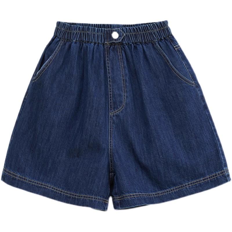 Women's Summer High Waist Denim Shorts: Slimming A-line, Wide Leg, Plus Size, Trendy 2025 Style