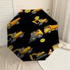 1PC Construction Vehicles Stop Signs Umbrella-8-Rib Reinforced Portable Folding Travel Suitable for All Seasons Outdoor Daily Use-120