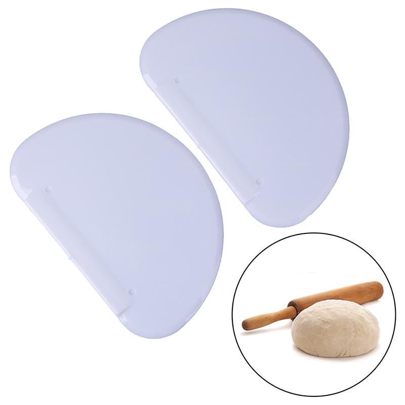 White Pastry Dough Cutter Cake Tools Scraper Flexible Safe Plastic Kitchen Tool