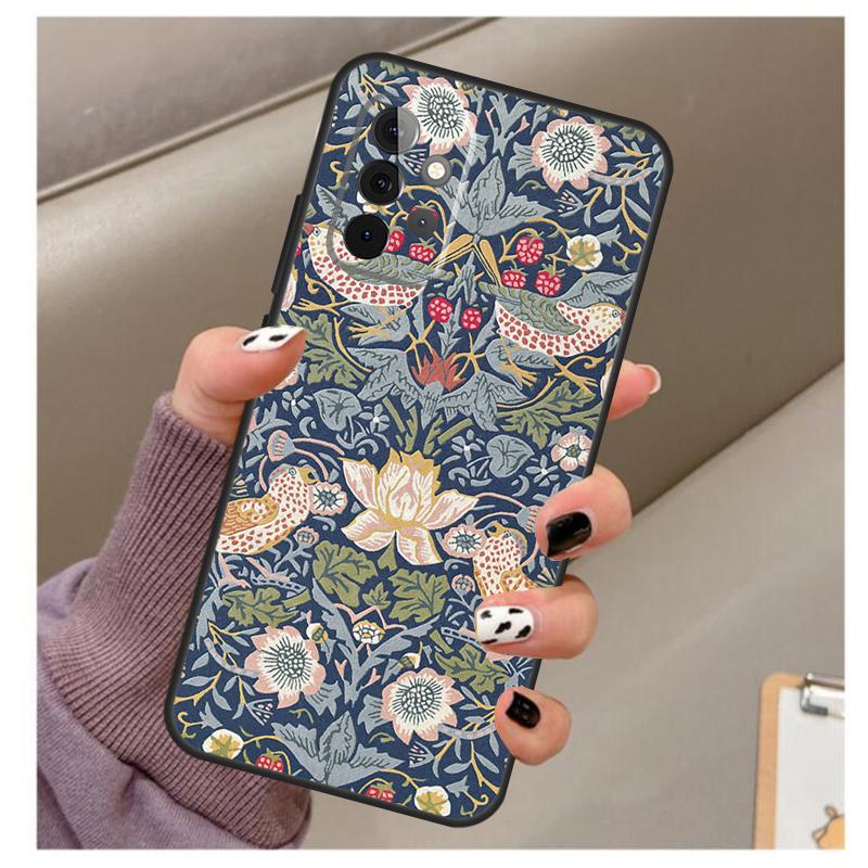 William Morris Strawberry Thief Case For Samsung Galaxy A35 A55 A15 A32 A12 A22 A52 A06 A54 A34 A14 A56 A36 A26 A16 A13 A53