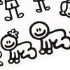 10/20/30Pcs Reflective Car Stickers Interesting Cartoon Family Members Stickers Automobiles Exterior Decals Accessories
