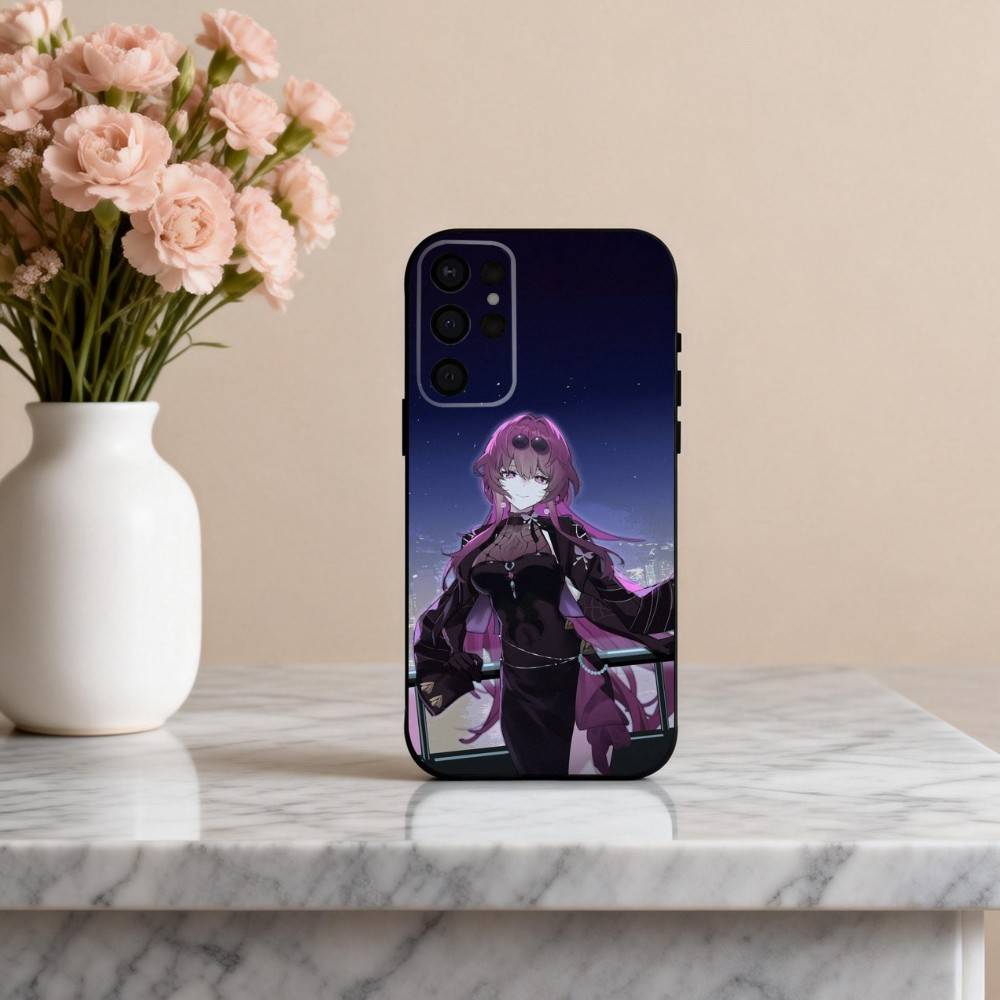 K-Kafka H-Honkai S-Star R-Rail Phone Case For Samsung S25,24,23,22,30,21,10,9,Ultra,Plus,Lite,FE,4,5 G Soft Black Case Samsung S30plus5G