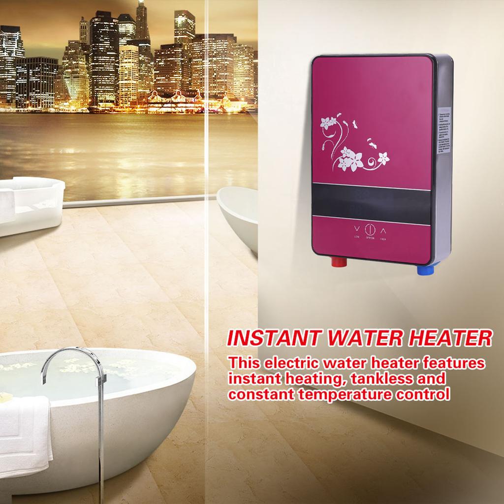 220V 6500W Tankless Instant Electric Hot Water Heater for Home Bathroom Shower