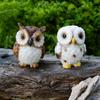 Mini figurine de hibou en résine, ornement miniature pour terrarium, bonsaï, micro-paysage, jardin féérique, décoration de gâteau