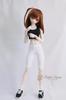 [[Petite Marie] 13 DD Compatible 34 Length Lace-Trimmed Leggings White Tights Fitness Pants Daily Pants Casual Pants 60cm Doll BJD Doll Clothes