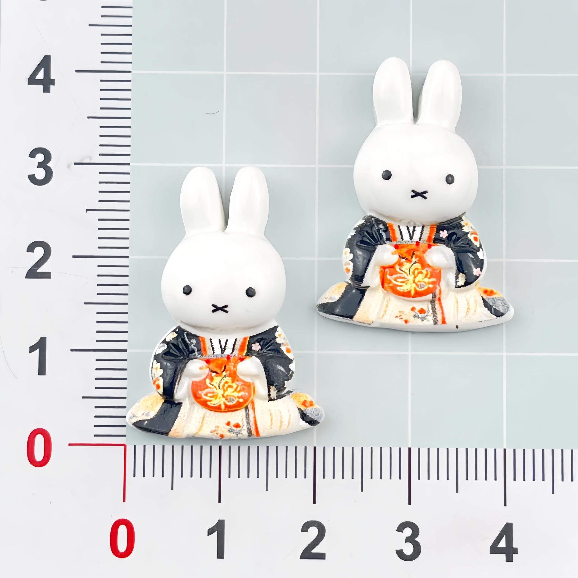 Cartoon Flirty Rabbit Resin Accessories: Handmade Hair Clips, Keychains, Phone Cases, Refrigerator Magnets