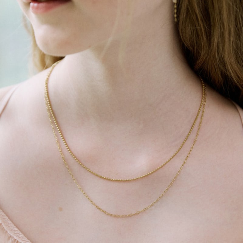 MERRYMOTIVE Sunset mood 2chain layered necklace