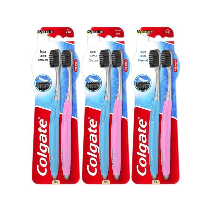 Colgate Mini Head Charcoal Toothbrush 6-Pack
