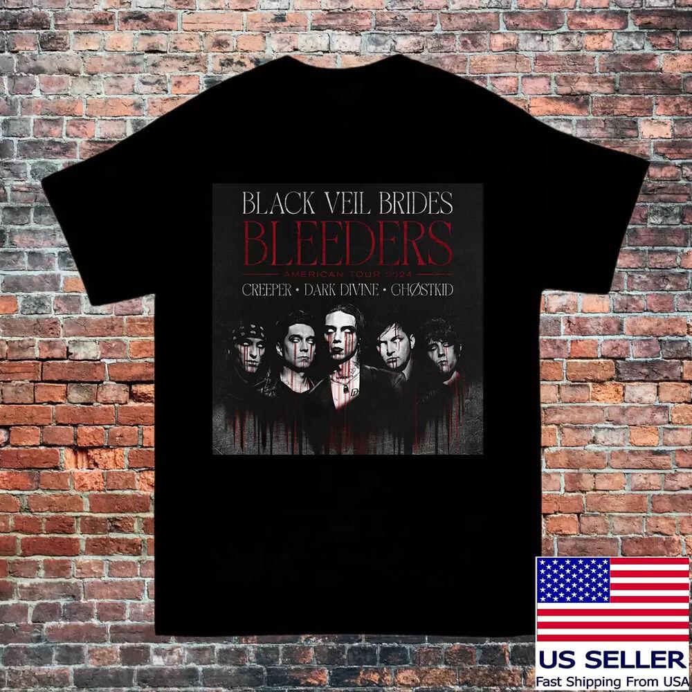 BLACK VEIL BRIDES Bleeders Тур по США 2024 Футболка Унисекс Футболка M